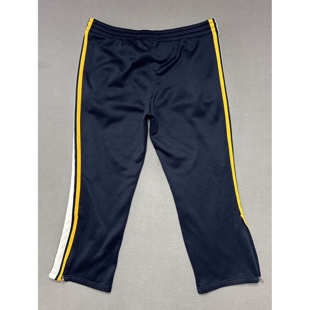 VTG Abercrombie & Fitch Sweat Pants Mens Sz L (40x29) Blue Track Zip Striped Y2K - Picture 9 of 10
